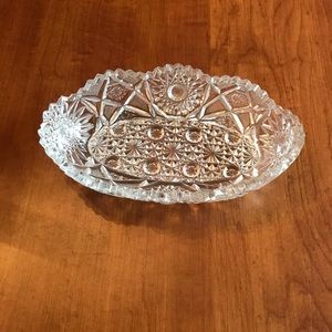 Vintage Oval glass candy dish / bowl #2